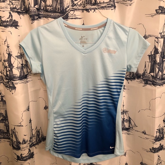 Nike Tops - Nike RUN V Neck Dri Fit Workout Shirt